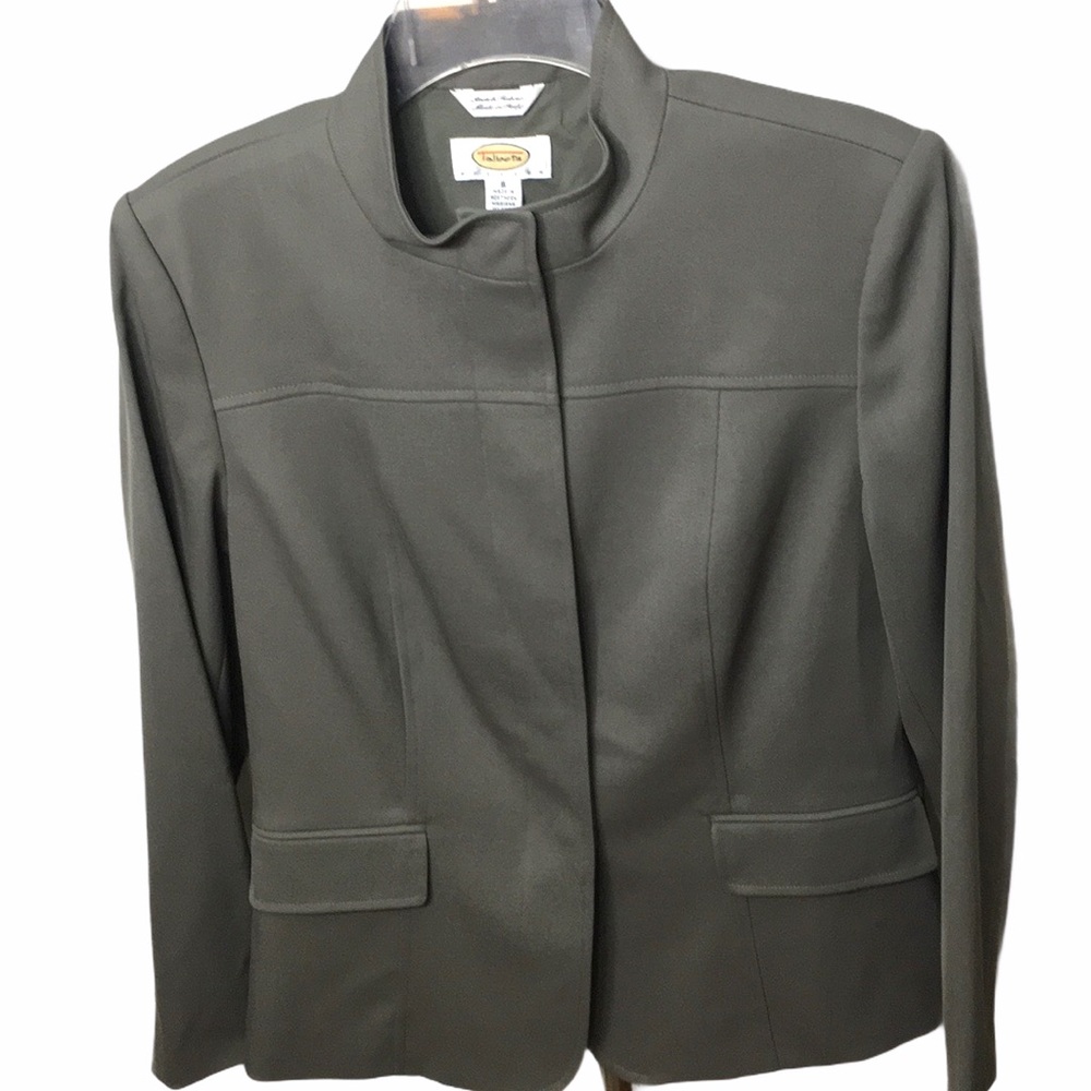 Talbots Hidden Button Wool Blend Blazer Jacket